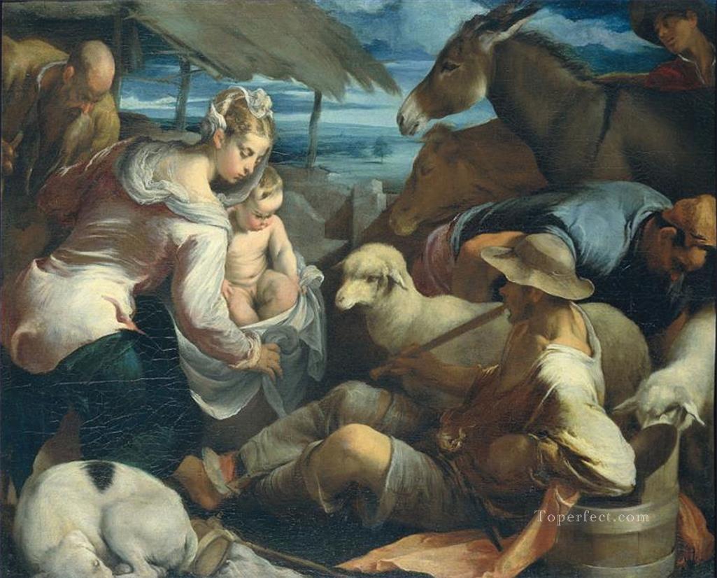 ADORAZIONE DEI PASTORI shepherd Jacopo Bassano dal Ponte Oil Paintings